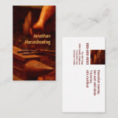 モダンな蹄鉄工の炉 名刺 (正面/裏面)