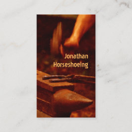モダンな蹄鉄工の炉 名刺