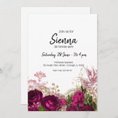 モダンな輝きとエレガンスの花、あらゆるシーンに 招待状 (正面/裏面)