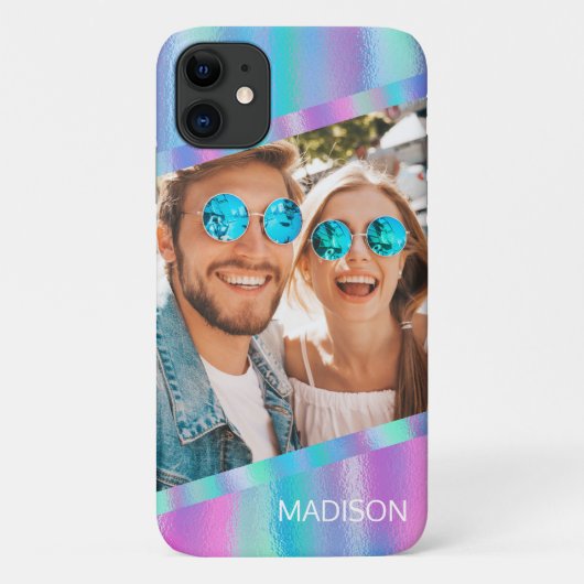 モダンな輝きのガーリーな写真入りカスタムデザイン Case-Mate iPhoneケース (裏面)