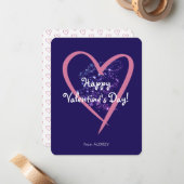モダンな輝きのバレンタインデーカード ノートカード (正面/裏面インサイチュ)