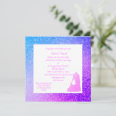 モダンな輝きのブルーウェディング招待状 招待状 (スタンド正面)