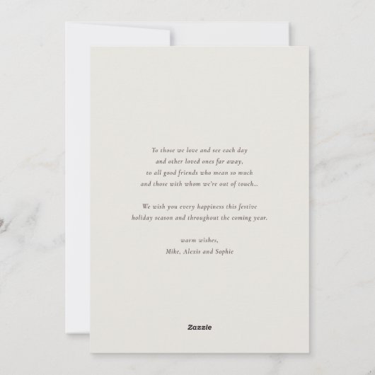 モダンな輝きを放つ季節の挨拶写真 シーズンカード (裏面)