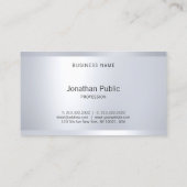 モダンな輝き シルバー おしゃれ エレガント シンプル トップ 名刺 (裏面)