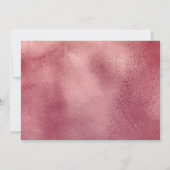 モダンな輝き ローズゴールド オー ベイビー シャワー 招待状 (裏面)