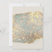 モダンな輝くグリッターの結婚式 招待状 (裏面)