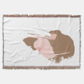 モダンな輪郭のポートレート スローブランケット (正面)