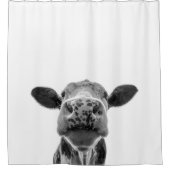 モダンな農家のカントリー　ブラックアンドホワイトの牛 シャワーカーテン (正面)