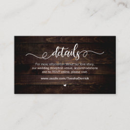 モダンな農村の農場, 白, 木, 結婚の詳細 エンクロージャーカード