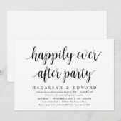 モダンな農村風の可愛いブラックスクリプト、結婚式の秘密の誓い 招待状 (正面/裏面)