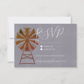 モダンな農村風車の石 招待状 (正面)