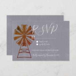 モダンな農村風車の石 招待状