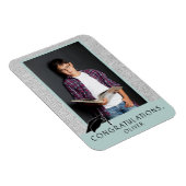 モダンな農村風 おめでとう 卒業写真 マグネット (右側)