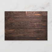 モダンな農村風 木製 花の結婚式 エンクロージャーカード (裏面)