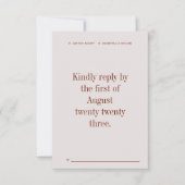 モダンな返信カード 招待状 (正面)