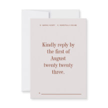 モダンな返信カード