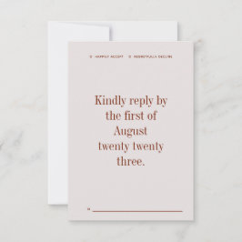 モダンな返信カード 招待状