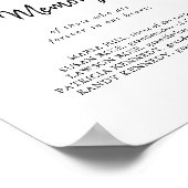 モダンな追悼の看板 ポスター (角)