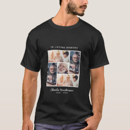 モダンな追悼メモリアル5枚写真フォトプリント Tシャツ