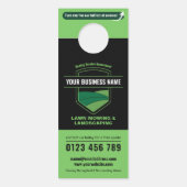 モダンな造園 芝刈り マーケティング ドアノブサイン (正面)