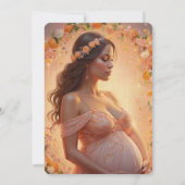 モダンな遊び心のあるオレンジ色の柑橘類の写真ベビーシャワー 招待状 (裏面)