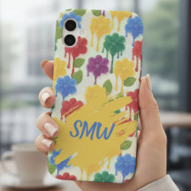 モダンな遊び心 - しずく花のモノグラム