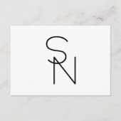 モダンな重なり合うイニシャル エンクロージャーカード (正面)