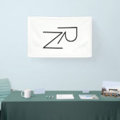 モダンな重なり合うイニシャル 横断幕 (トレードショー)