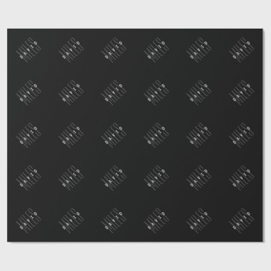 モダンな重なり合う名前と苗字 ラッピングペーパー (フラット)