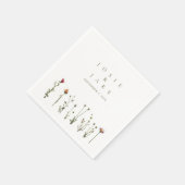 モダンな野の花のナプキン スタンダードカクテルナプキン (角)