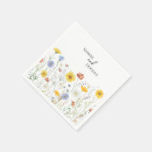 モダンな野の花の春の結婚式 スタンダードカクテルナプキン (角)