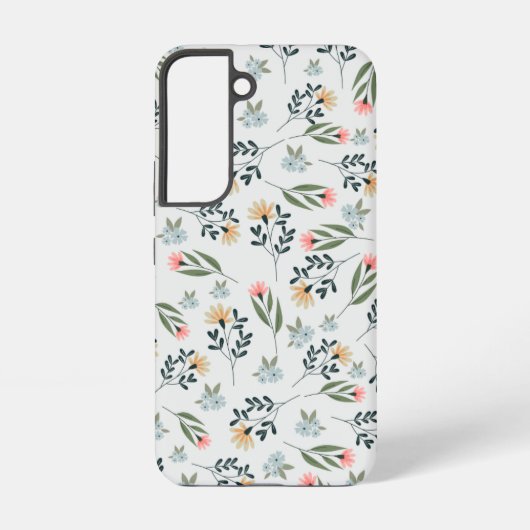 モダンな野の花の植物学模様 SAMSUNG GALAXYケース (裏面)