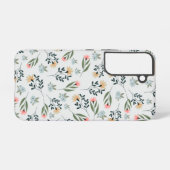 モダンな野の花の植物学模様 SAMSUNG GALAXYケース (裏面横)