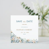 モダンな野の花の植物学的な結婚式のSave the Date セーブザデート (スタンド正面)