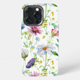 モダンな野の花の模様 iPhone 13 PROケース
