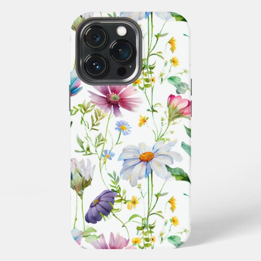 モダンな野の花の模様 iPhoneケース (裏面)