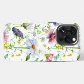 モダンな野の花の模様 iPhoneケース (裏面横)