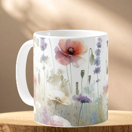 モダンな野の花 コーヒーマグカップ