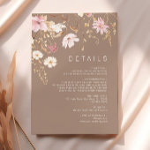 モダンな野の花 | ボタニカルな結婚式の詳細 エンクロージャーカード