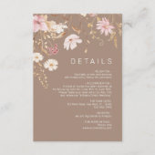 モダンな野の花 | ボタニカルな結婚式の詳細 エンクロージャーカード (正面)