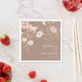 モダンな野の花 | ボタニカルガーデンの結婚式 スタンダードカクテルナプキン (インサイチュ)