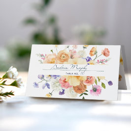 モダンな野の花 | 結婚式 プレイスカード