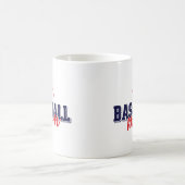 モダンな野球ママのカスタムゲームデー コーヒーマグカップ (中央)