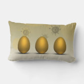 モダンな金イースターエッグ ランバークッション (裏面)