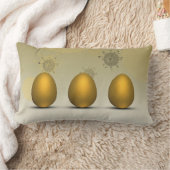 モダンな金イースターエッグ ランバークッション (ブランケット)