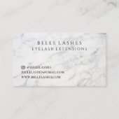 モダンな金ゴールドのまつげ延長美しいの大理石 名刺 (裏面)