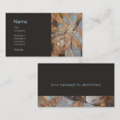 モダンな金ゴールドのエンボスデザイナー会社プロフィール 名刺 (正面/裏面)