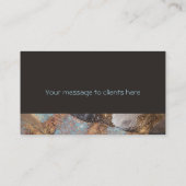 モダンな金ゴールドのエンボスデザイナー会社プロフィール 名刺 (裏面)