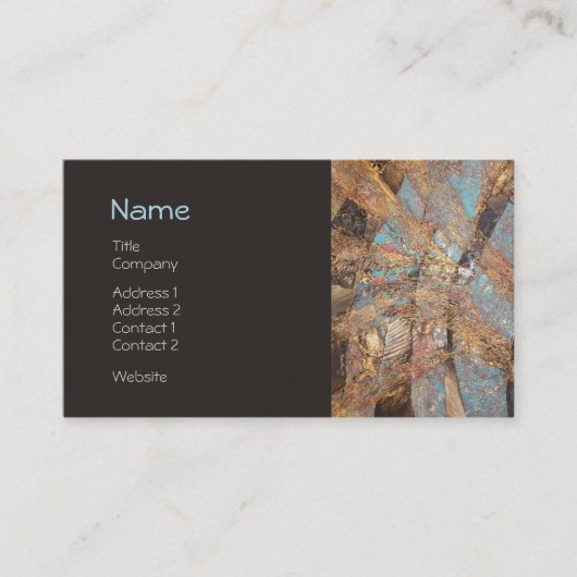 モダンな金ゴールドのエンボスデザイナー会社プロフィール 名刺 (正面)