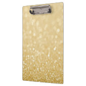 モダンな金ゴールドのグリッターのパーソナライズな用箋挟 クリップボード (左)